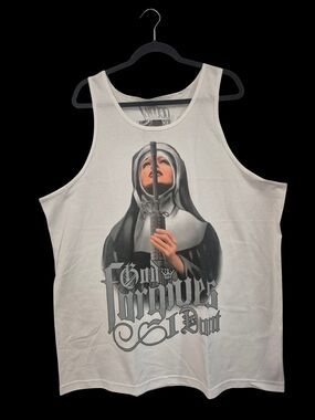 Men's Graphic Tank - God Forgives, I Don't Nun - 2XL - Mafioso - NWT